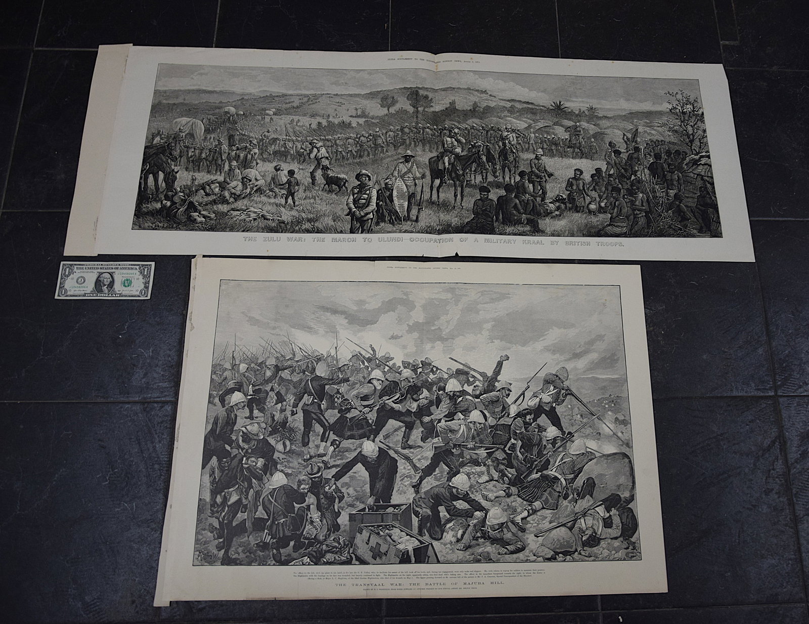 COLLECTION OF TWO ANTIQUE MILITARY ENGRAVED PANORAMIC PRINTS (1 of 10)