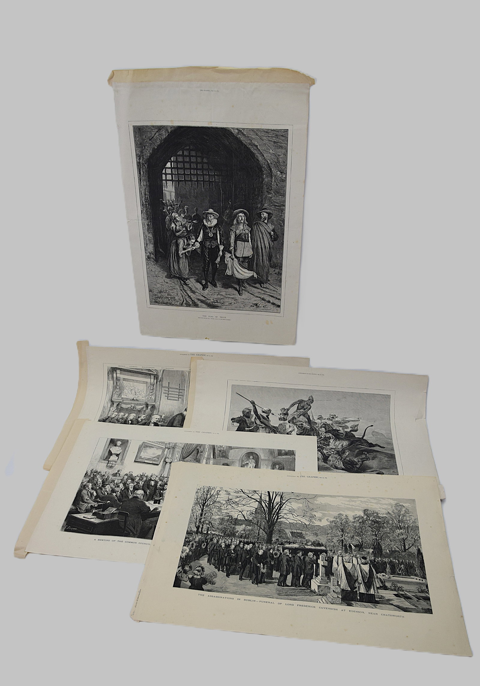 GROUP OF FIVE 19TH CENTURY THE GRAPHIC ILLUSTRATED NEWSPAPER PRINTS (1 of 20)