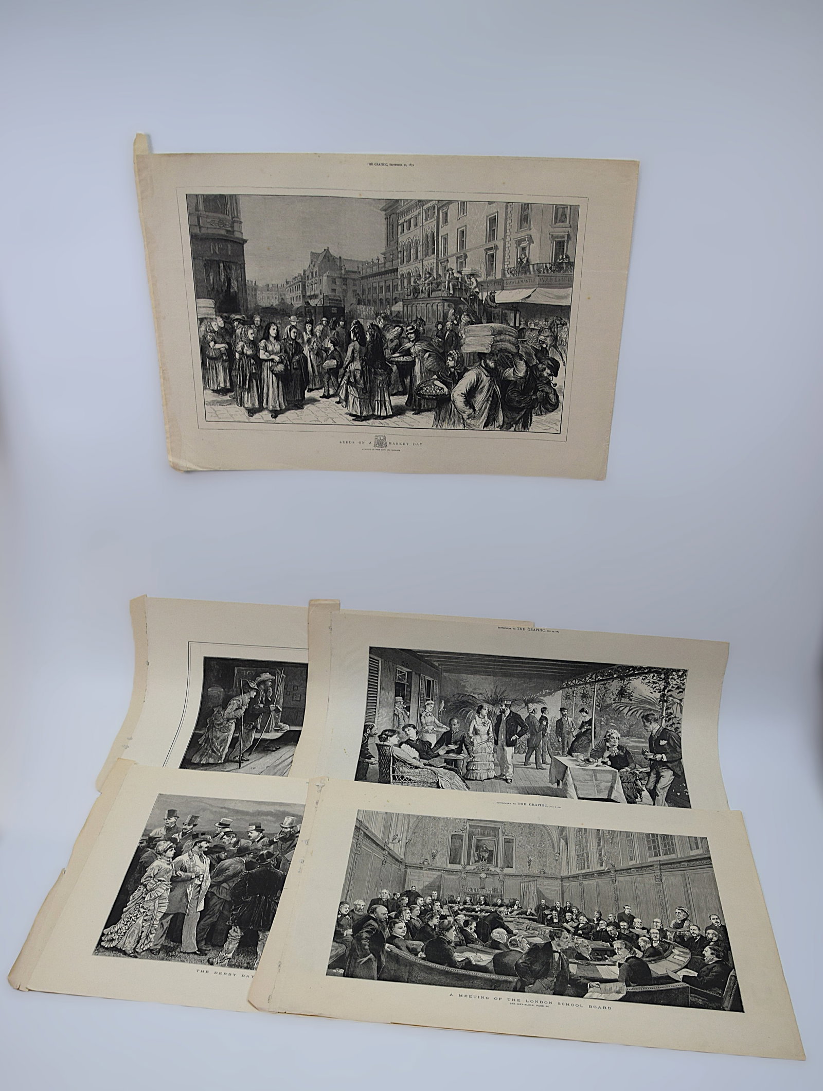 IMPORTANT GRAPHIC SUPPLEMENT FIVE ENGRAVINGS VICTORIAN BRITISH EMPIRE SCENES COLLECTION (1 of 20)