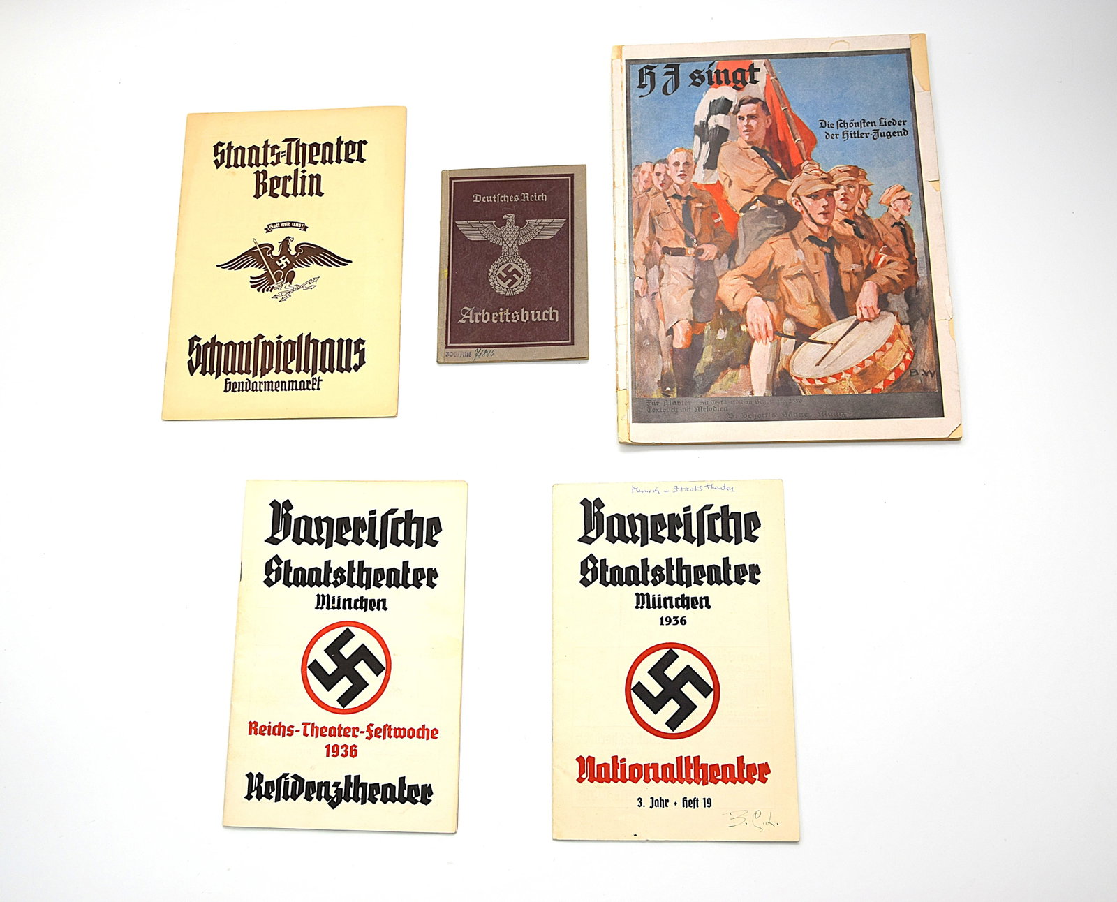 WWII ERA GERMAIN EMPIRE ILLUSTRATED PROGRAMS FOR PLAY WITH ADOLF HITLER/JOSEPH GOBBELS PICTURES, (1 of 12)