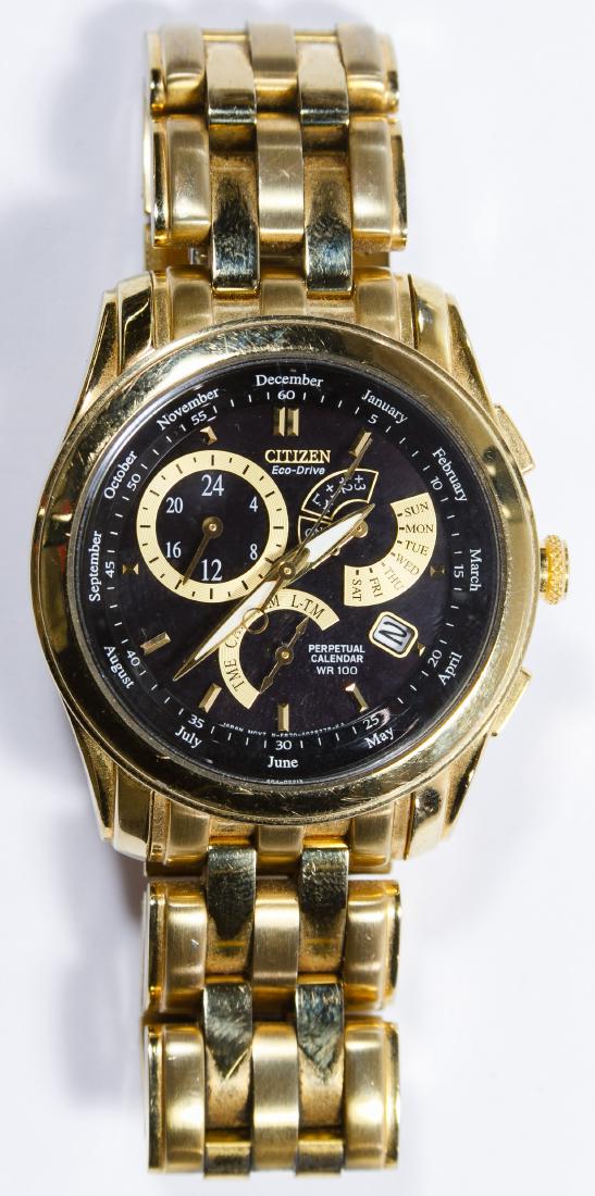 Citizen Eco-Drive 'Calibre 8700' Chronograph Wrist: Citizen Eco-Drive 'Calibre 8700' Chronograph Wrist Watch Having perpetual calendar function Length: 7.00 inches (adjustable) Category: Watches > Men's Wrist Watches Shipping Status: Leonard Auction, I