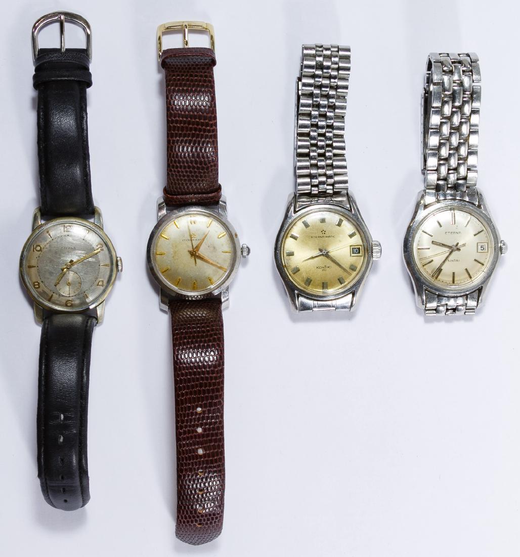 Eterna Wrist Watch Assortment: Eterna Wrist Watch Assortment Four items including a Kontiki wind-up, a Kontiki 20 wind-up, an Eterna-matic and an Eterna #3485045 Length: 9.00 inches Category: Watches > Men's Wrist Watches Shipping