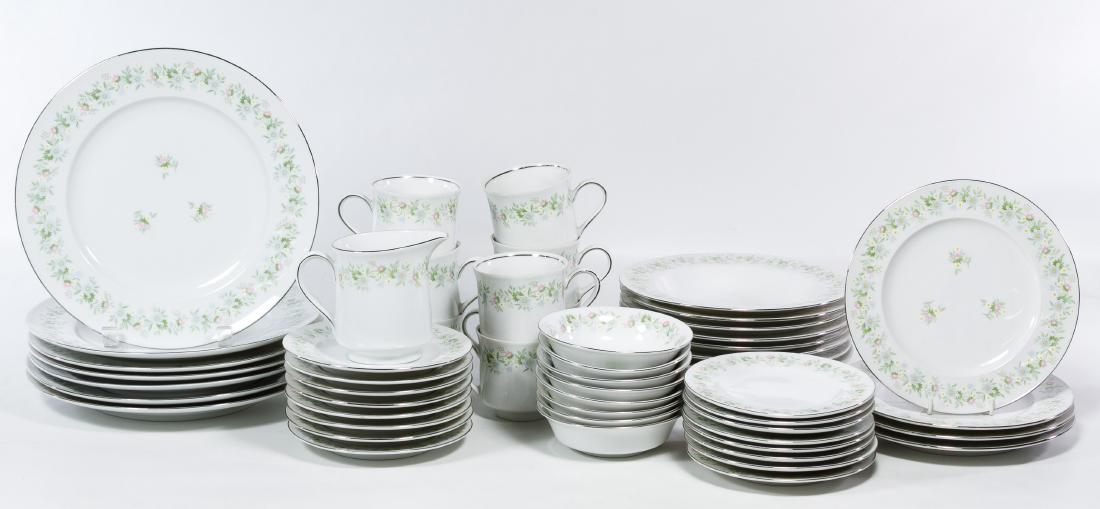 Johann Haviland Bavaria Germany China Service: Johann Haviland Bavaria Germany China Service Including (7) dinner plates, (4) dessert plates, (8) bread plates, (8) coffee cups and saucers, (8) soup bowls, (8) fruit bowls and a creamer Height: 3.00
