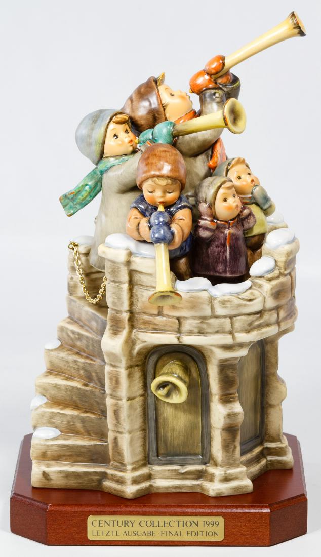 Hummel / Goebel #1999 'Fanfare' Figurine: Hummel / Goebel #1999 'Fanfare' Figurine 1999 Century Collection figurine with TMK #7, original box, stand and COA Height: 11.00 inches, Width: 6.00 inches Category: Collectibles > Figurines Shipping 