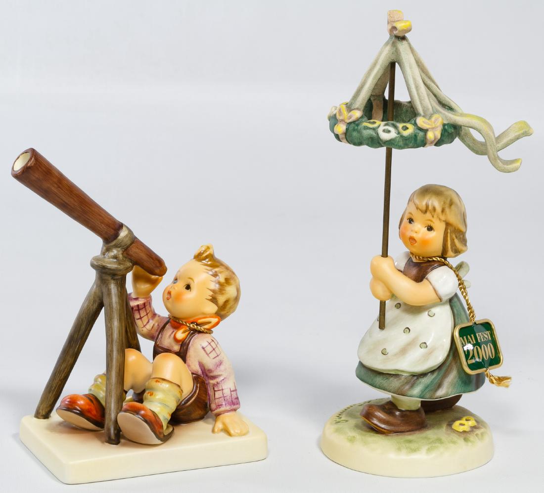 Hummel / Goebel Figurine Assortment: Hummel / Goebel Figurine Assortment Eight TMK7 or TMK8 figurines including #132 'Star Glazer', #2020 'Riding Lesson', #2021 'Cowboy Corral', #337 'Cinderella' , #169 'Bird Duet's, #791 'May Dance', #2