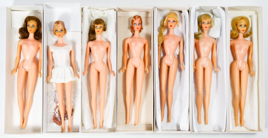 Mattel Barbie Doll Assortment: Mattel Barbie Doll Assortment Seven dolls from the 1968 to 1970 era Height: 11.50 inches Category: Collectibles > Dolls Shipping Status: Leonard Auction, Inc. will provide direct shipping for this lot