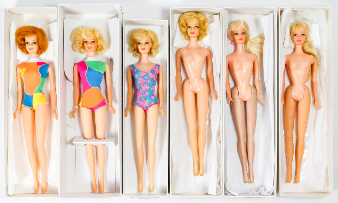 Mattel Stacey Doll Assortment: Mattel Stacey Doll Assortment Six Barbie family dolls from the 1968 to 1970 era dolls including a Talking Stacey and Twist N' Turn dolls Height: 11.25 inches Category: Collectibles > Dolls Shipping St