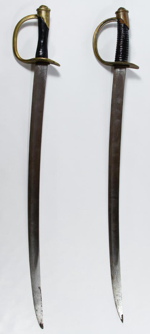 Civil War US Navy Ames Sword: Civil War US Navy Ames Sword Having the 'Ames Mfg. Co. Chicopee, Mass.' mark on side of the blade and a 'P USN DR 1860' mark on the other side; together with an altered civil war sword Length: 32.50 i