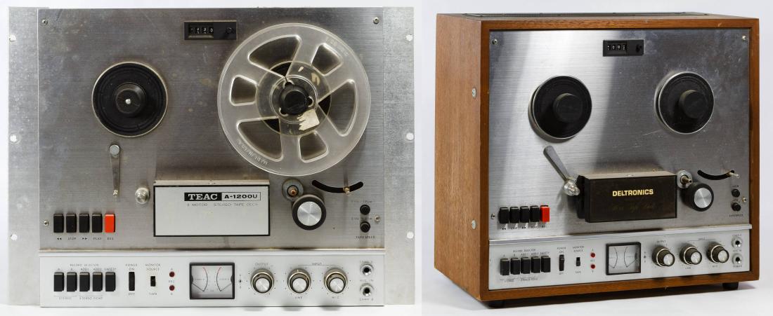 Teac A-1200-U and Mark VII Reel to Reel Stereo Tape: Teac A-1200-U and Mark VII Reel to Reel Stereo Tape Deck Model 56139-3 on the counter sticker and #58116-1 on the back of the VU channel box; Model #A-1200, serial #109530 and a Deltronics part cover 