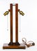 Arts and Crafts Oak and Slag Glass Table Lamp - 2
