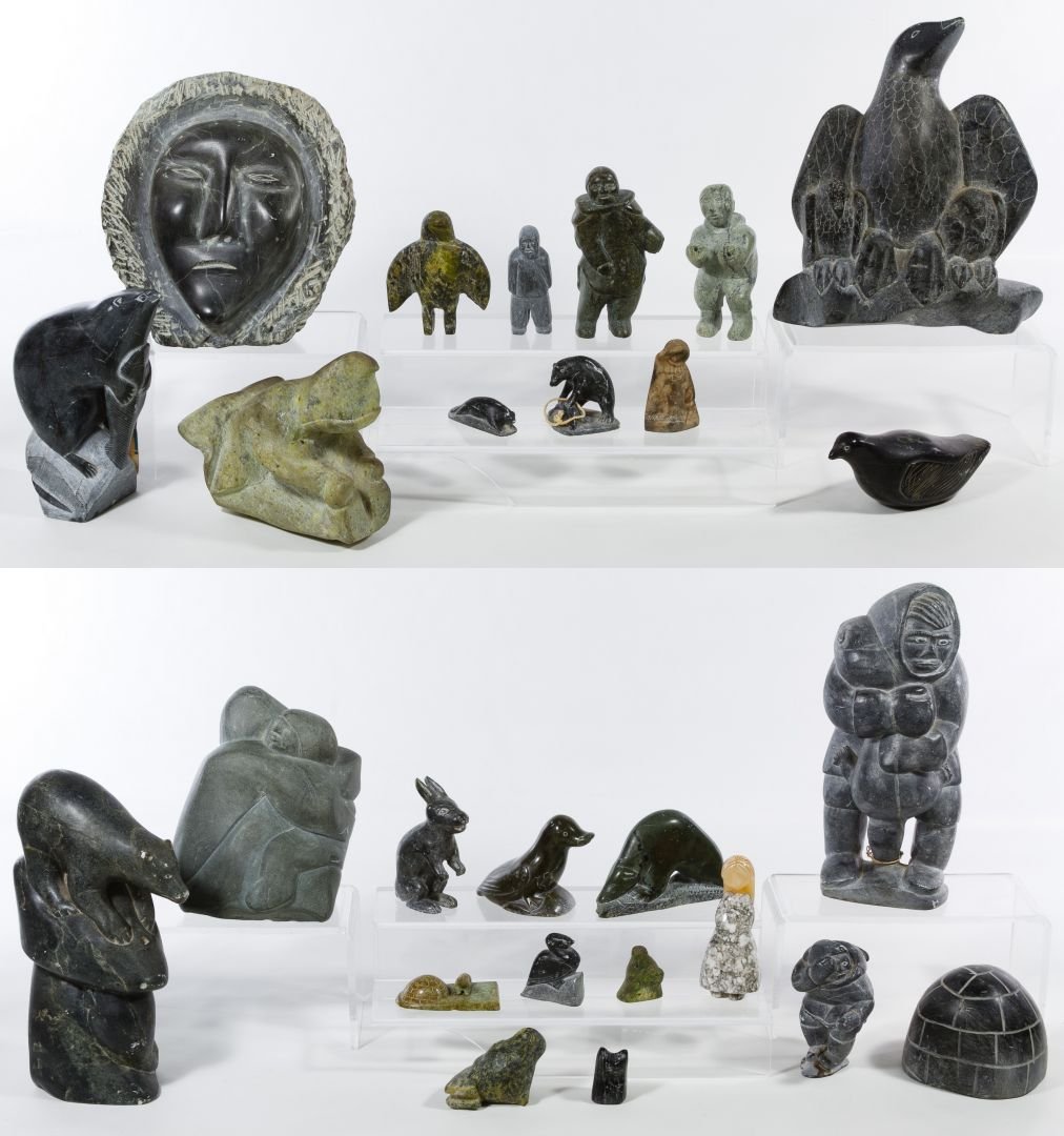 Inuit Carved Soap Stone Figurine Assortment (1 of 10)