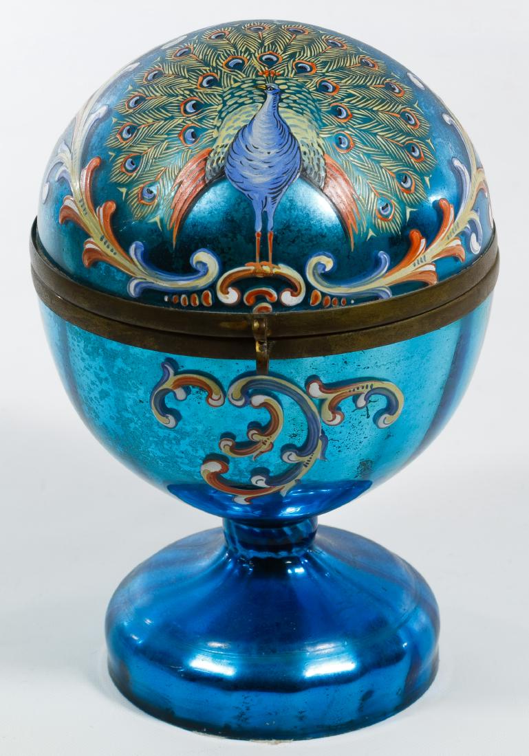 Painted Glass Cordial Decanter Server Set (1 of 3)