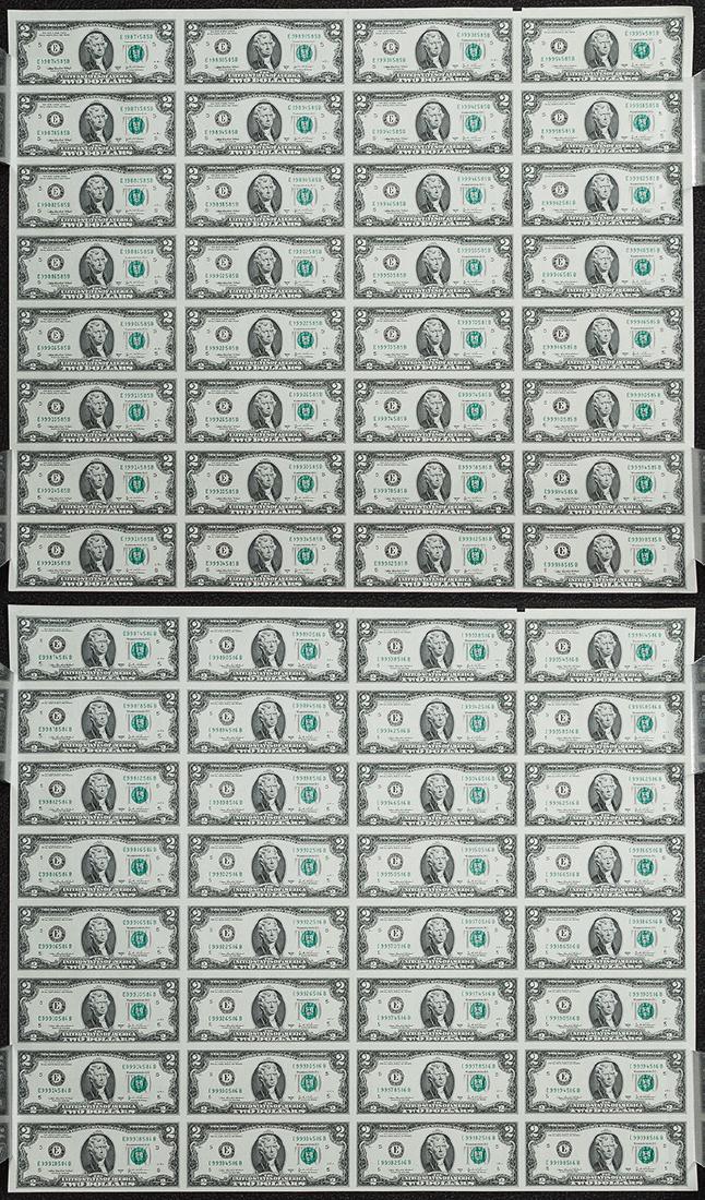 2003 $2 FRN Uncut Sheets (1 of 5)