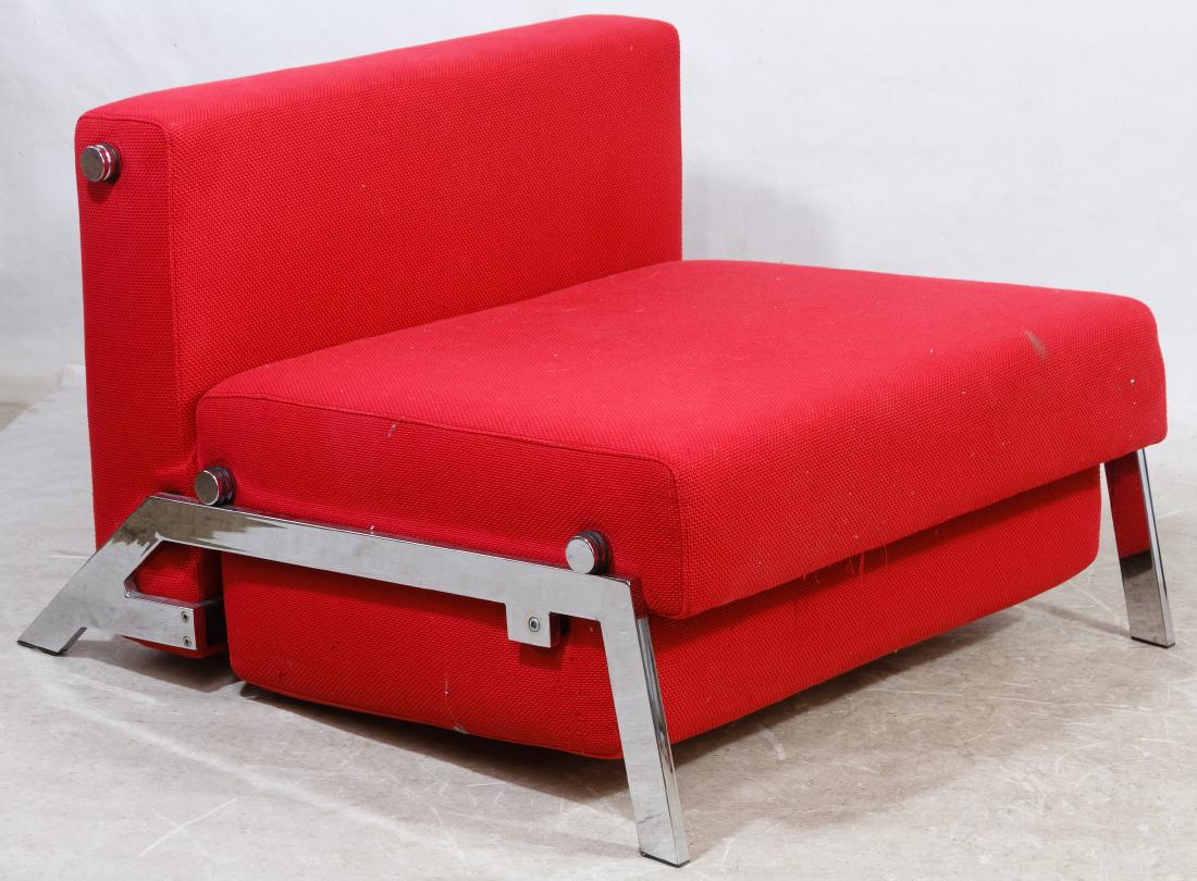 MCM Chrome Upholstered Folding Chair Bed by Per Weiss (1 of 4)