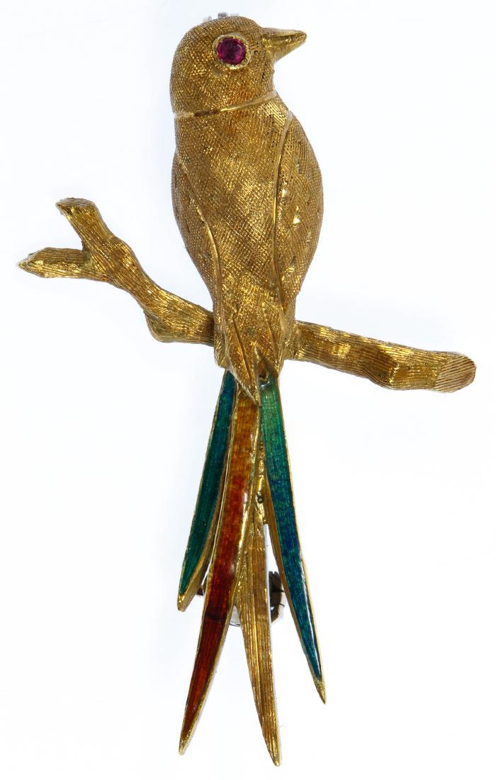 18k Gold Bird Pin (1 of 2)