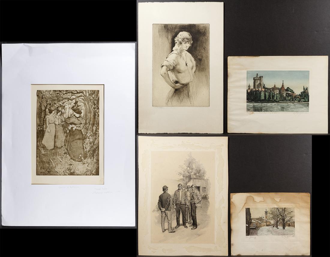 Edgar Chahine (French, 1874-1947) Etching (1 of 6)