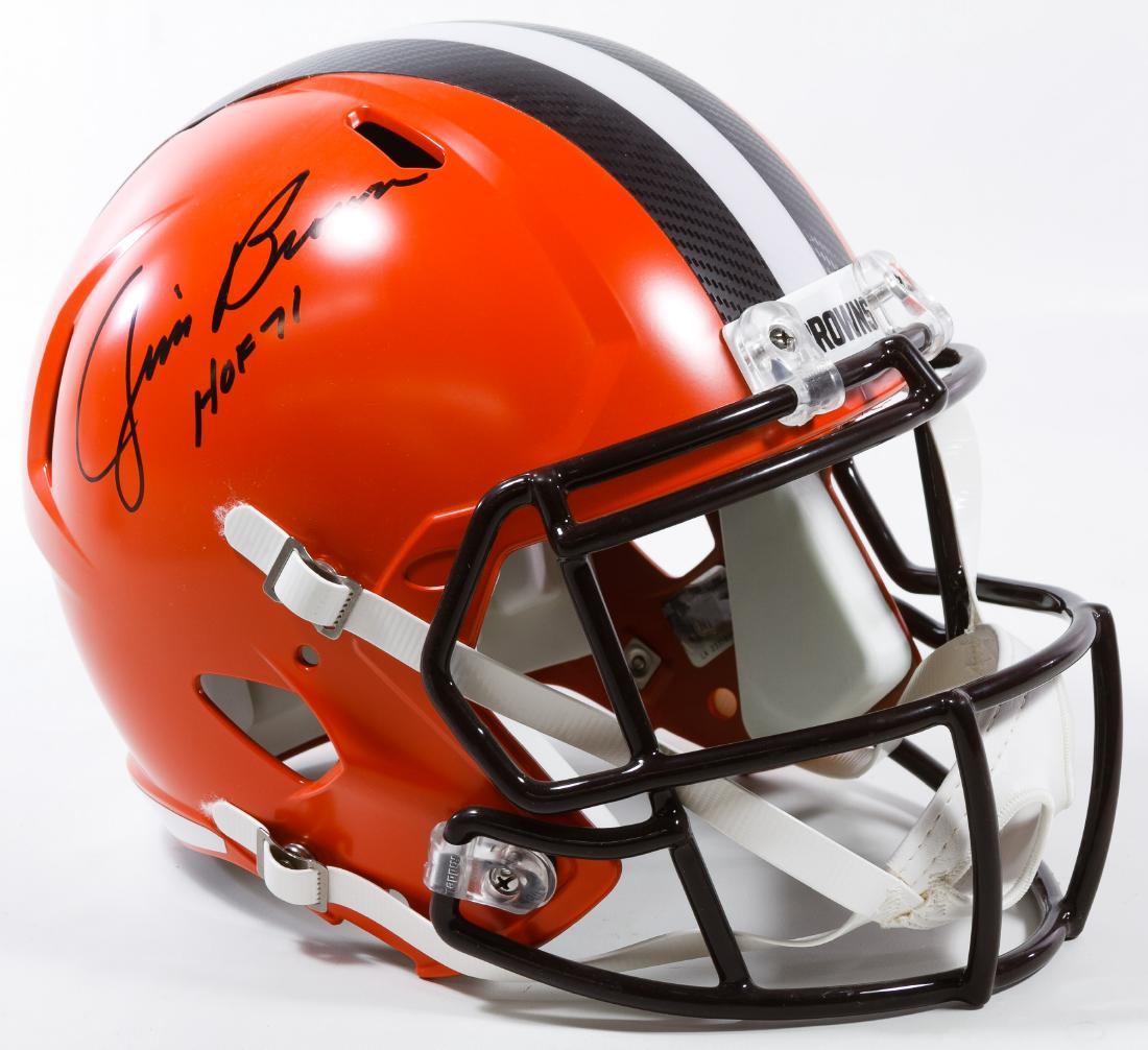 Jim Brown Autographed Helmet JSA (1 of 4)