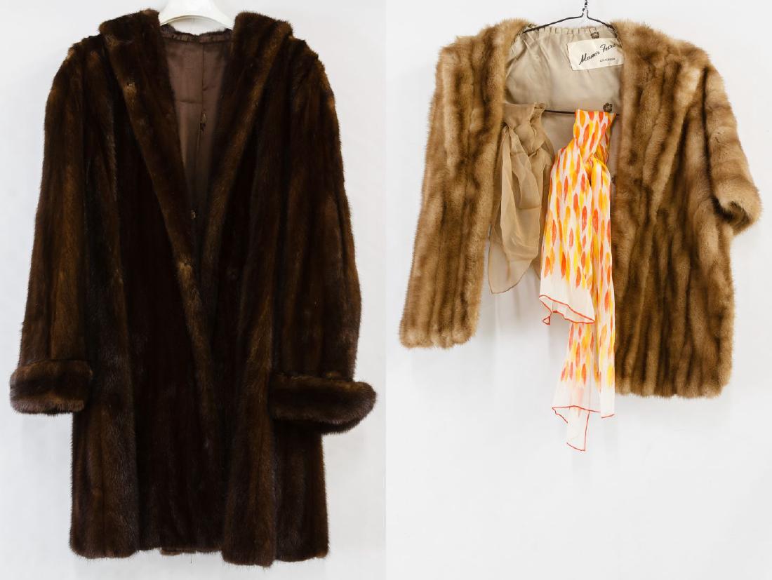 Mink Fur Car Coat and Mink Fur Stole (1 of 1)