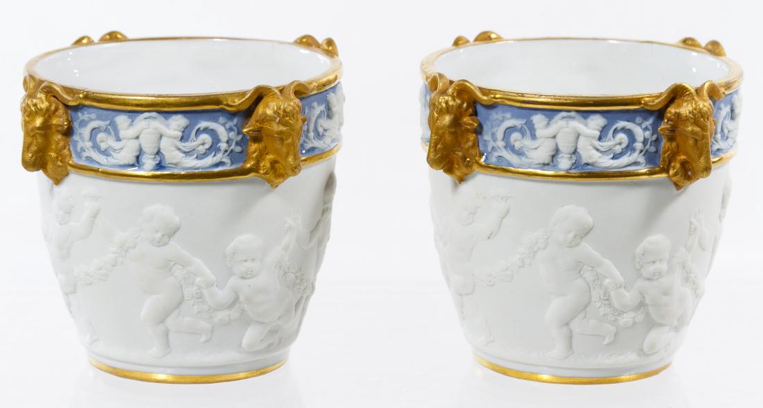 Sevres Style Ceramic Miniature Cachepots (1 of 5)