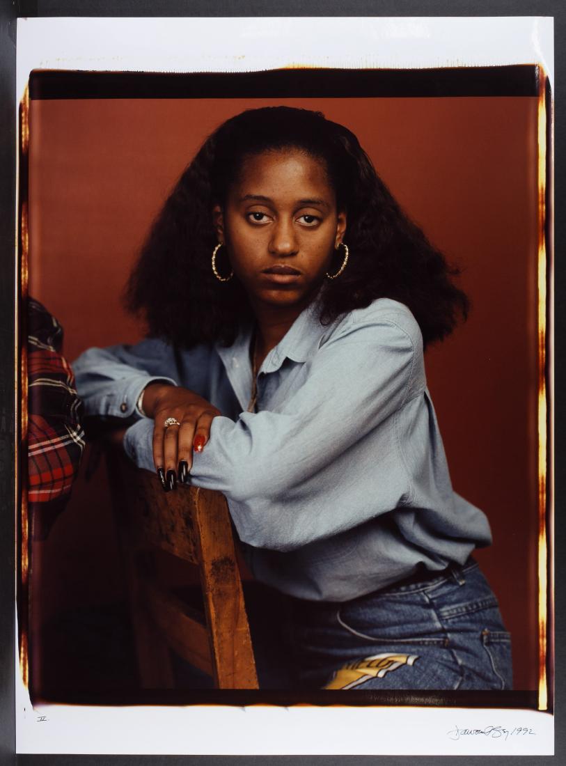 Dawoud Bey (American, b.1953) Portrait Photograph: Dawoud Bey (American, b.1953) Portrait Photograph 1992, signed lower right, numbered II, depicting a female; unframed Height: 30.00 inches, Width: 22.00 inches (size of paper) Category: Fine Art > Pho