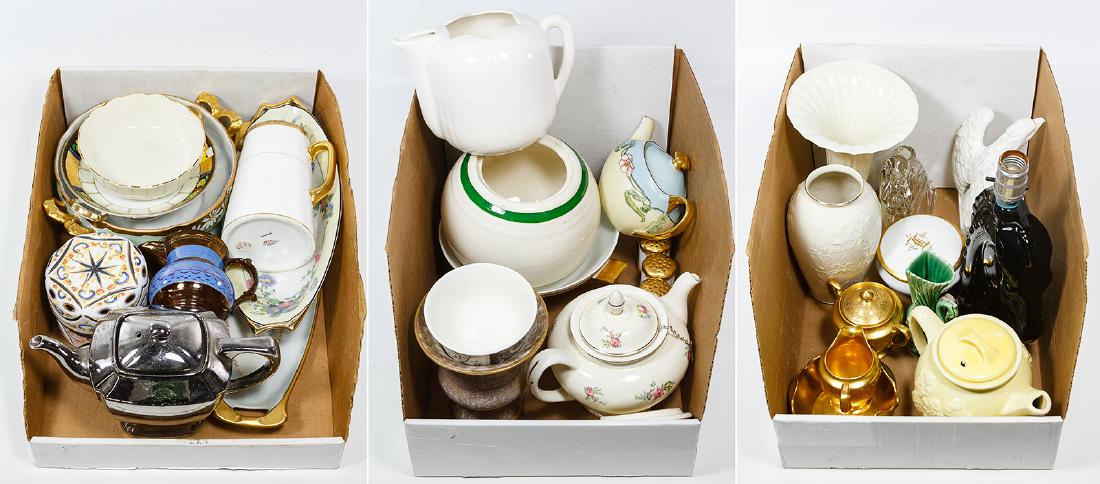 Porcelain Assortment: Porcelain Assortment Including teapots, vases, bowls and dresser trays with examples marked ZSC Bavaria, Pickard, Noritake, Lenox, Wedgwood, Stangl, Limoges and Italy Height: 9.00 inches (tallest Byer
