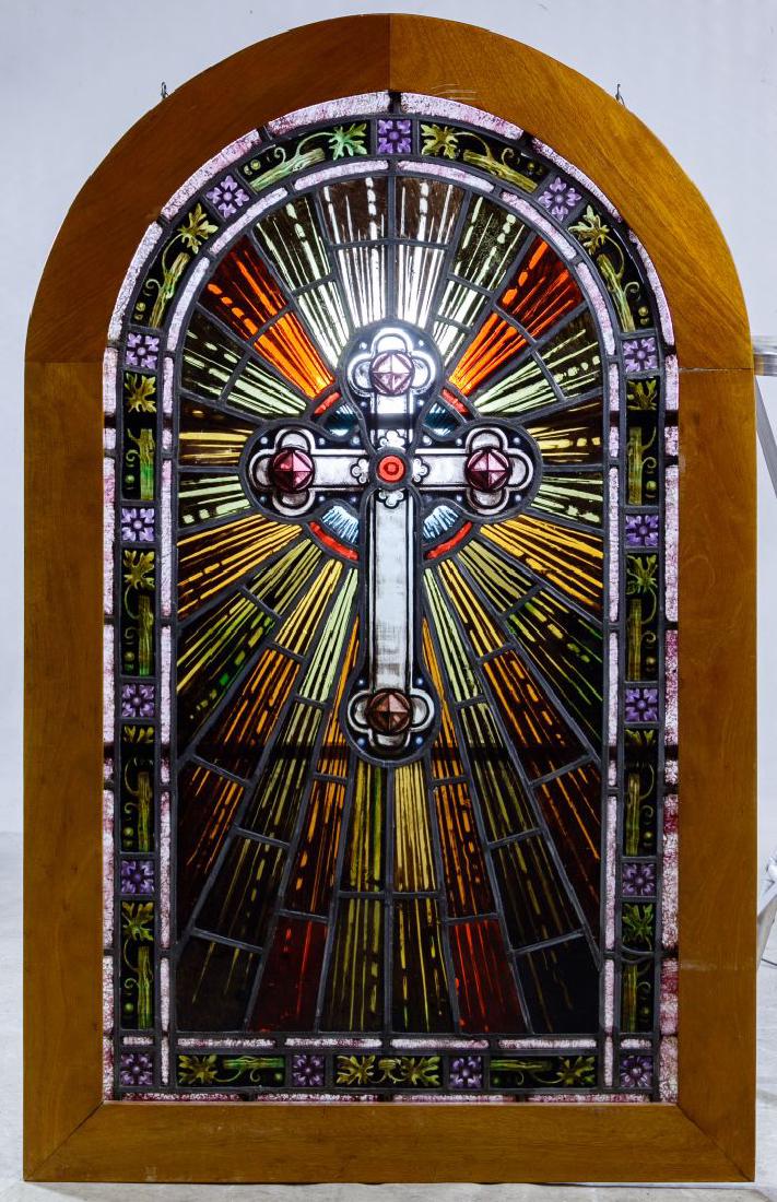 Stained Glass Religious Window Panel