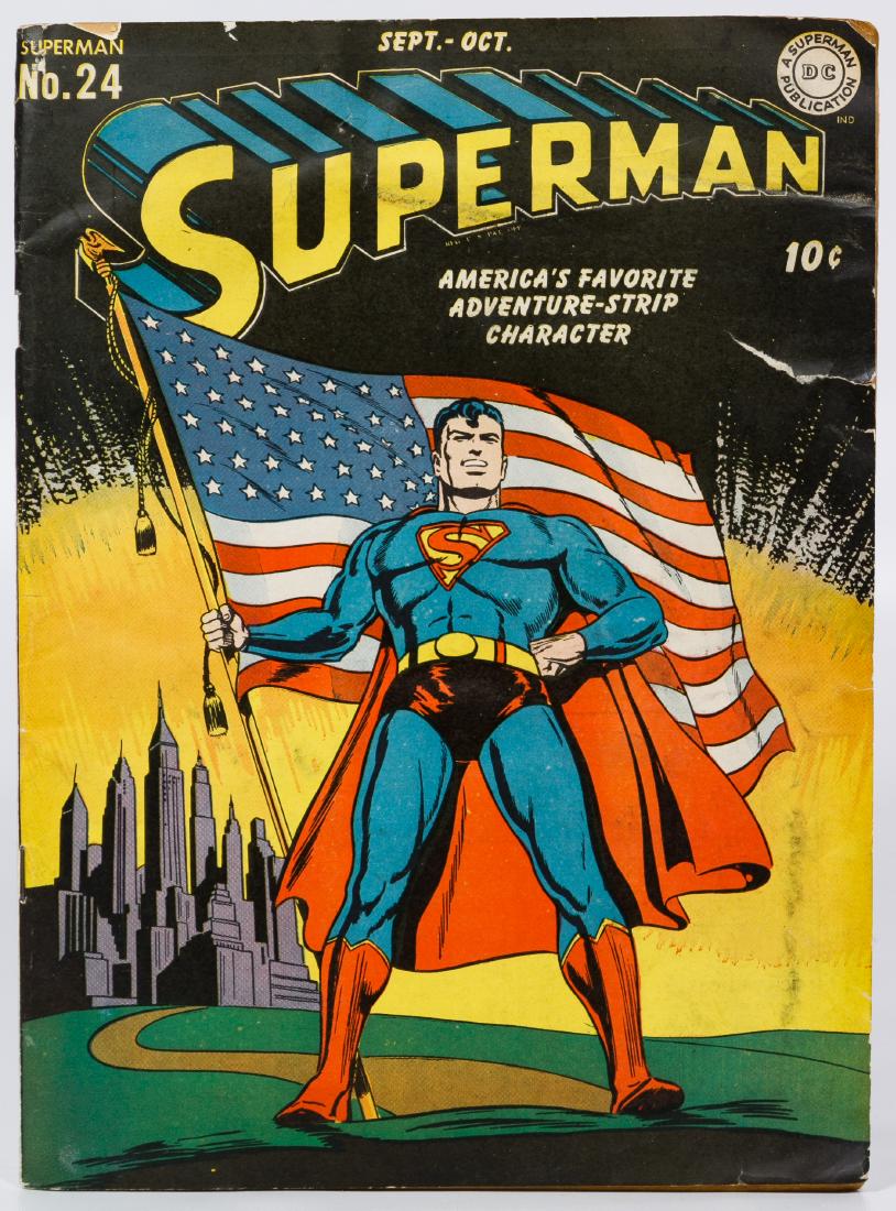 DC Publications 'Superman' #24 Comic Book: DC Publications 'Superman' #24 Comic Book September October 1943 issue published by Superman, Inc. Height: 10.25 inches, Width: 7.50 inches Category: Collectibles > Comic Books Shipping Status: Leonar