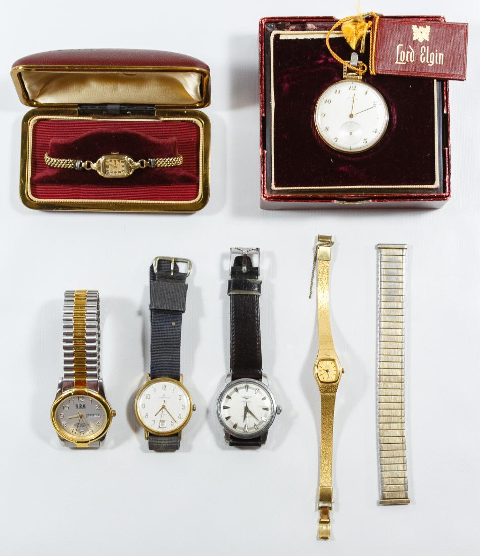 Longines and Hamilton Automatic Wrist Watches: Longines and Hamilton Automatic Wrist Watches Two pieces including a Longines Conquest Automatic having a 30mm face, appears to be on original leather band and a Hamilton Automatic having a 29mm face;