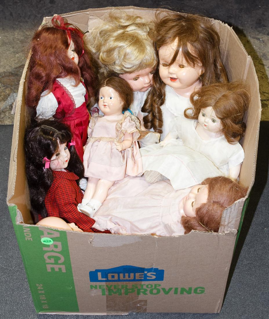 Composition Doll Assortment: Composition Doll Assortment (18) dolls including examples from Horsman, Carol Manning, Ideal, Perfect, Effanbee, Acme and Arranbee; together with an Ideal hard plastic Toni Height: 29.00 inches (talle