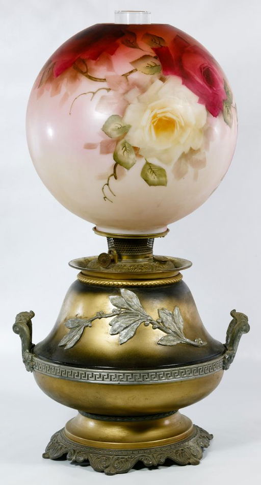 Bradley Hubbard Gone With The Wind Oil Lamp