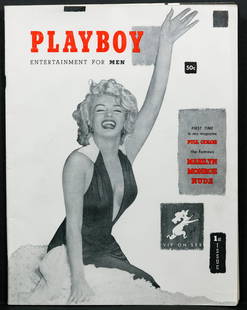 Playboy #1 'Marilyn Monroe' Magazine: Playboy #1 'Marilyn Monroe' Magazine December 1953, volume 1, number 1, published by HMH Publishing Co. of Chicago Height: 11.00 inches, Width: 8.50 inches Category: Collectibles > Books Shipping Stat