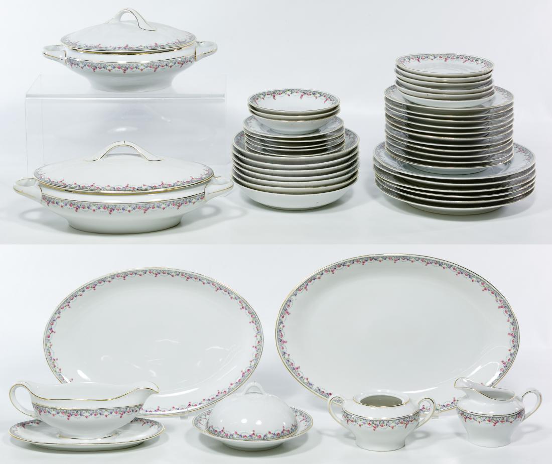 KPM Germany China Service: KPM Germany China Service Including (6) dinner plates, (11) salad plates, (3) fruit bowls, (6) dessert plates, (6) saucers, (7) bowls and (7) serving dishes Diameter: 9.00 inches (dinner plate) Catego