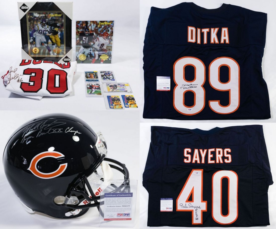 Chicago Bears Signed Football Memorabilia