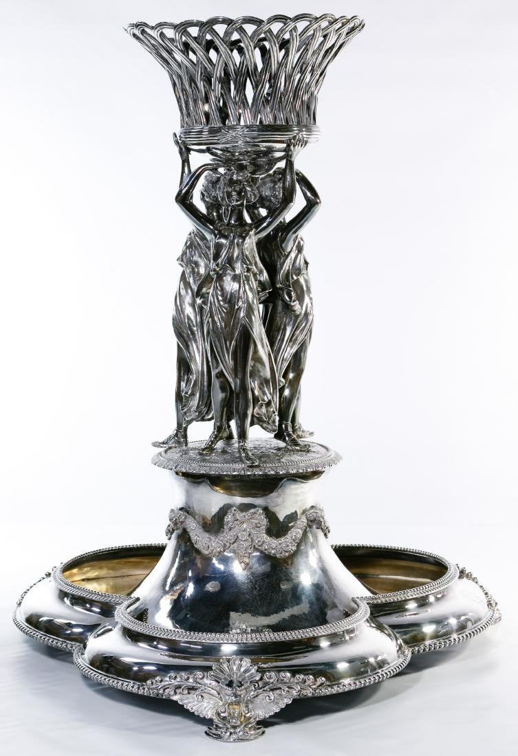 English Silverplate Trefoil Centerpiece (1 of 8)
