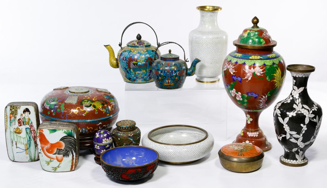 Asian Cloisonne Vessel Assortment (1 of 1)