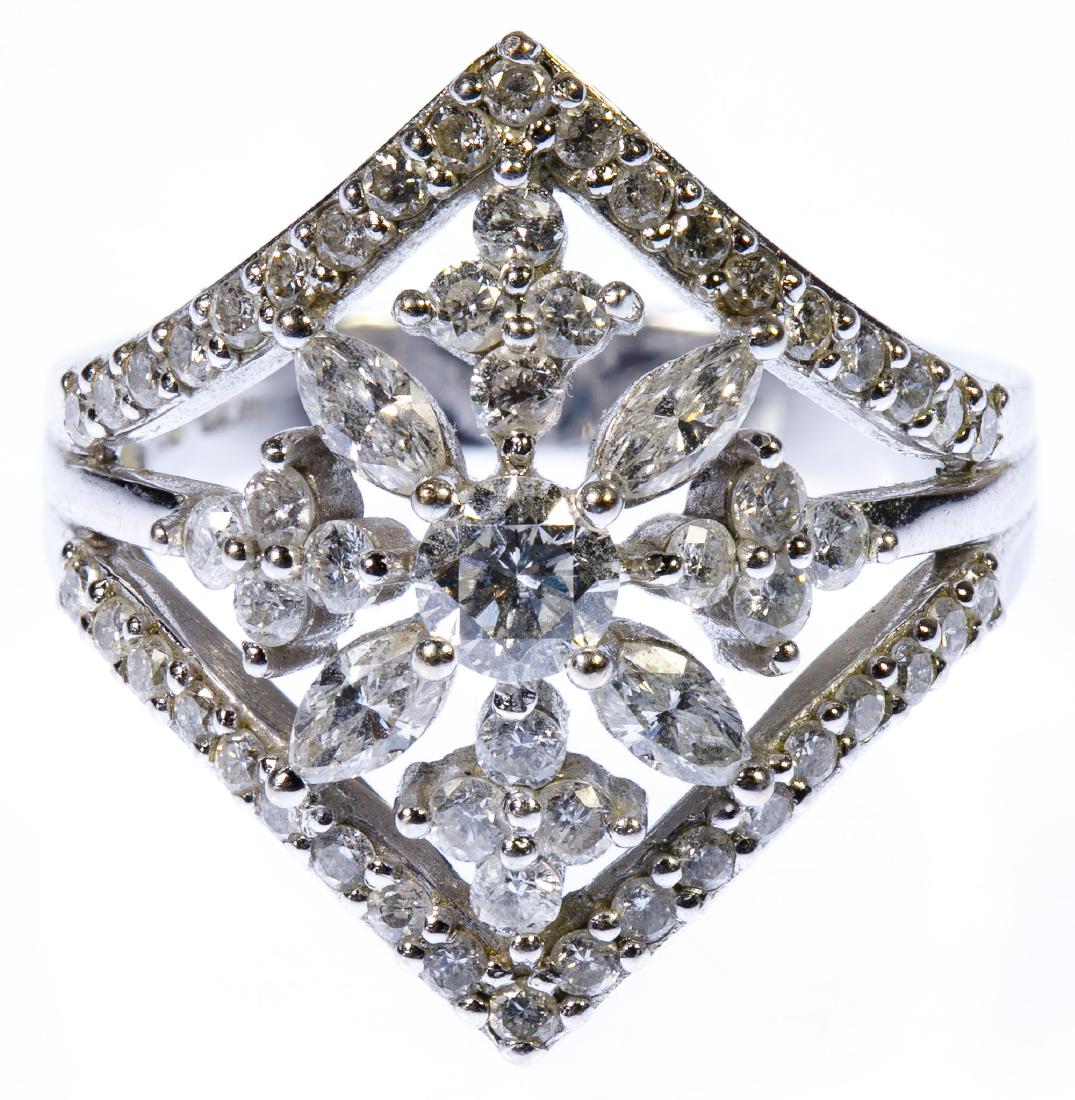 Christian Bernard 18k White Gold and Diamond Ring