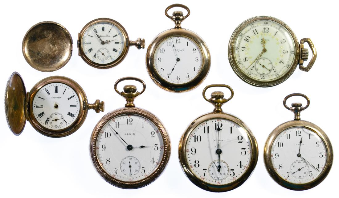 Elgin Open Face Pocket Watch Assortment (1 of 2)