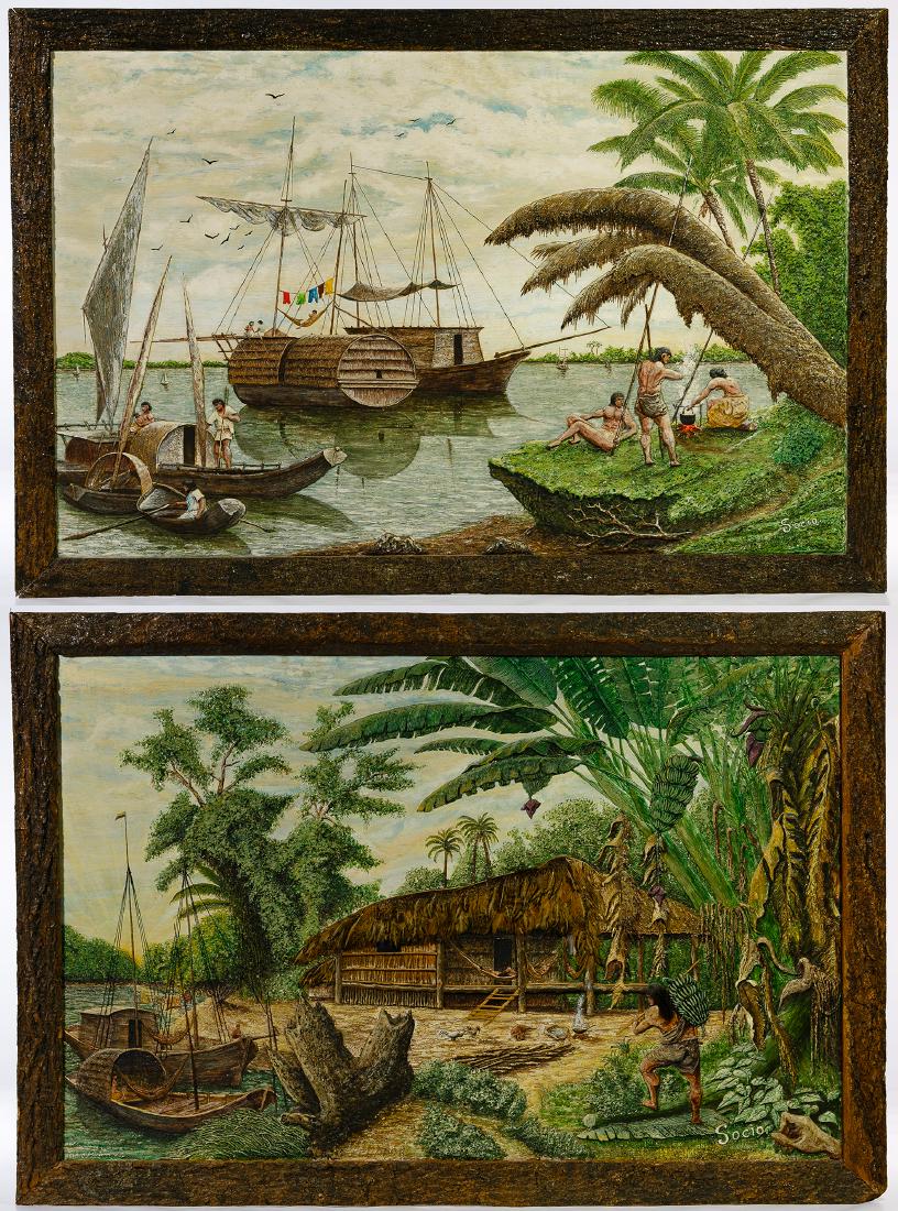 Ecuador Art School Mixed Media Paintings (1 of 9)