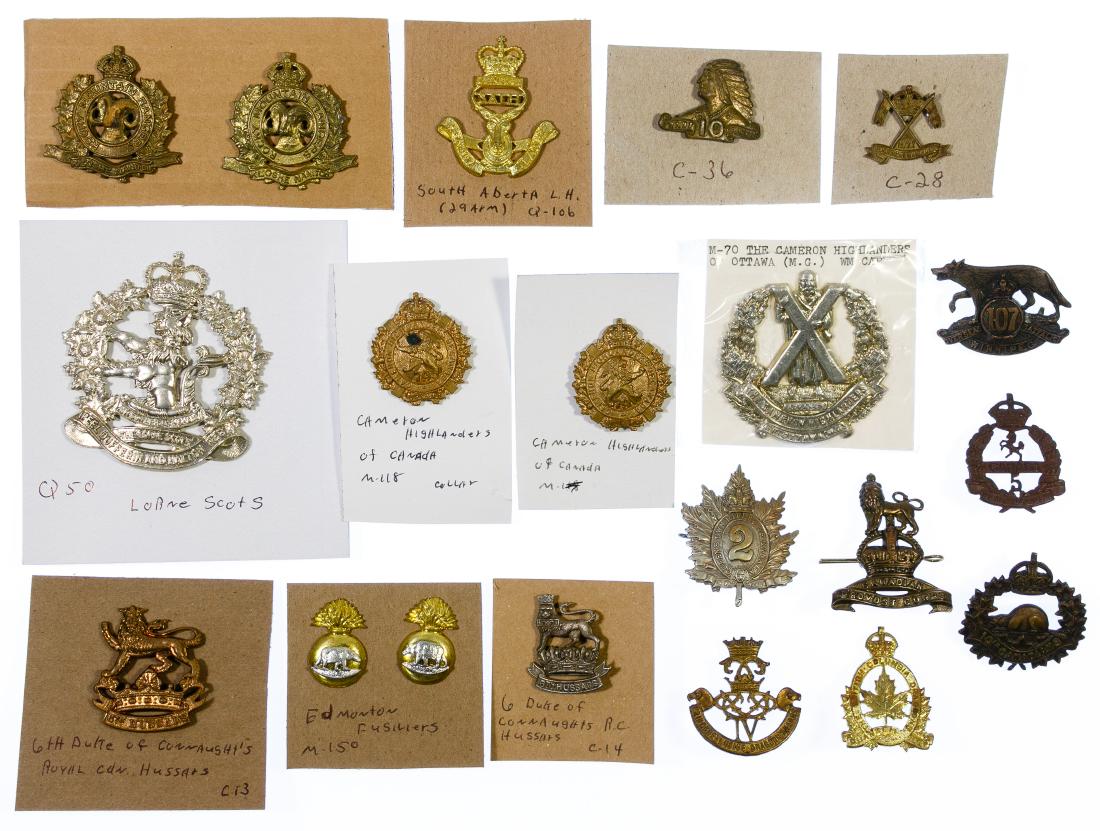 World War II and Current Canadian Cap and Collar Badges (1 of 2)