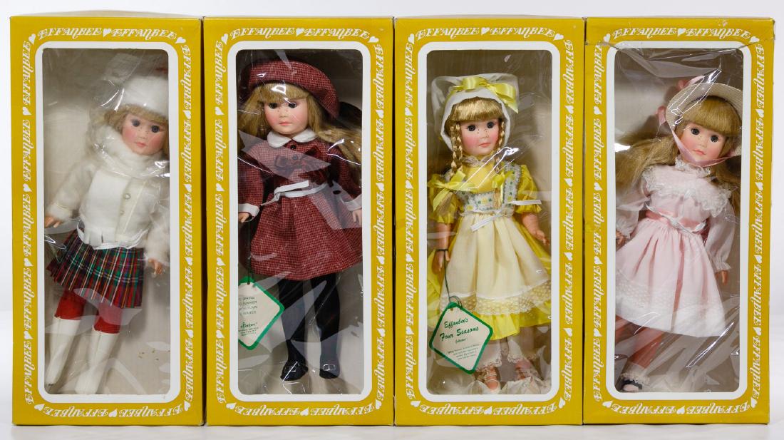 Effanbee Doll Assortment: Effanbee Doll Assortment Twenty-one vinyl dolls including Lil Susie Sunshine #1680, Young Betsy #1100 Limited Production designer Rachel Sher, World Doll United States #32-1983 black, two Internationa