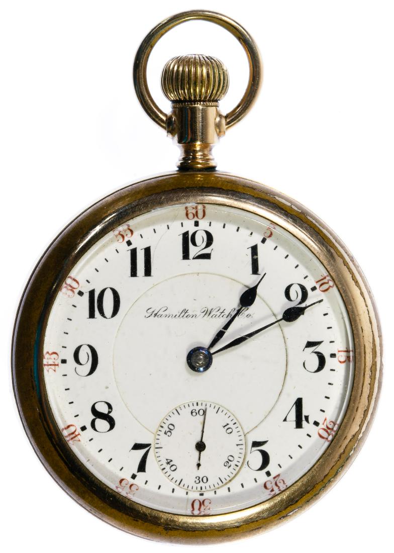 Waltham '940' Gold Filled Railroad Pocket Watch: Waltham '940' Gold Filled Railroad Pocket Watch Serial #412030 having an open face gold filled case, 21-jewel stem wind, lever set movement Condition: Very Good, light wear to case, good crystal, crac