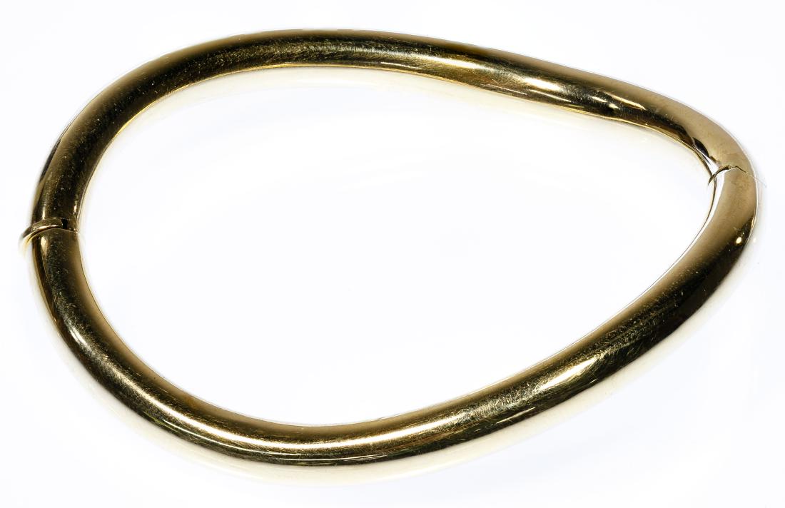 14k Gold Hinged Bangle Bracelet (1 of 2)