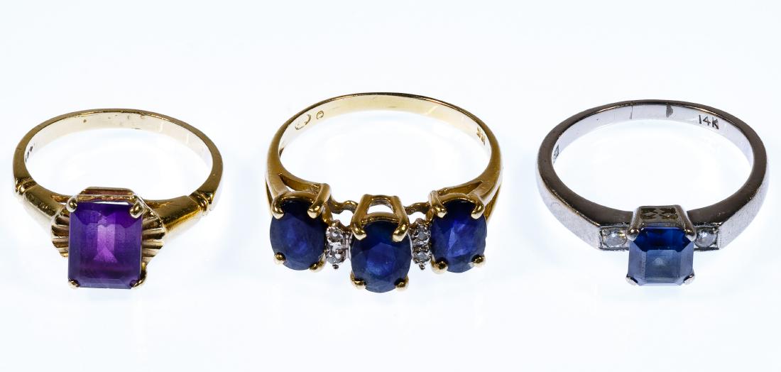 14k Gold and Semi-Precious Gemstone Ring Assortment (1 of 1)