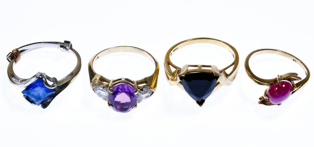 10k Gold and Semi-Precious Gemstone Ring Assortment (1 of 1)