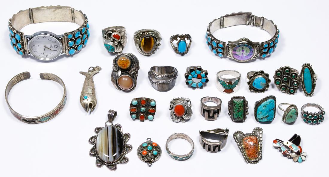 Native American Sterling Silver Jewelry Assortment (1 of 2)