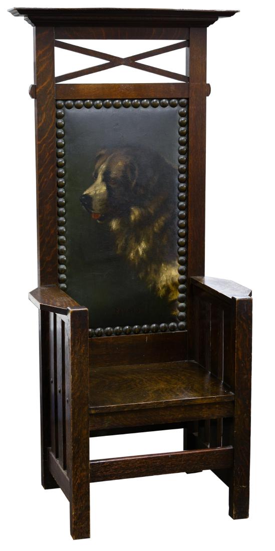 Arts & Crafts Oak Chair (1 of 4)