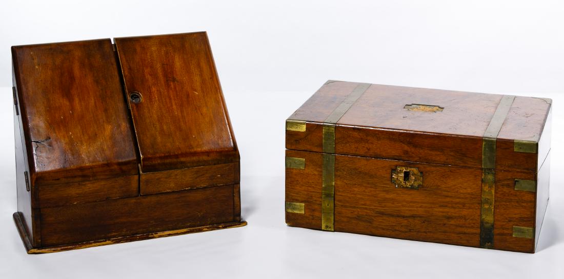 English Victorian Mahogany Travel Desk and Letterbox (1 of 10)