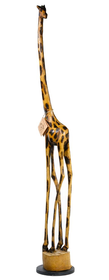Mbare Carved Olive Wood Giraffe (1 of 3)
