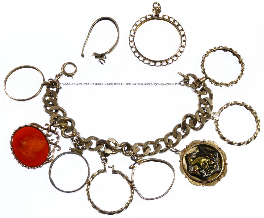 14k Gold, 10k Gold and Gold Filled Charm Bracelet (1 of 1)