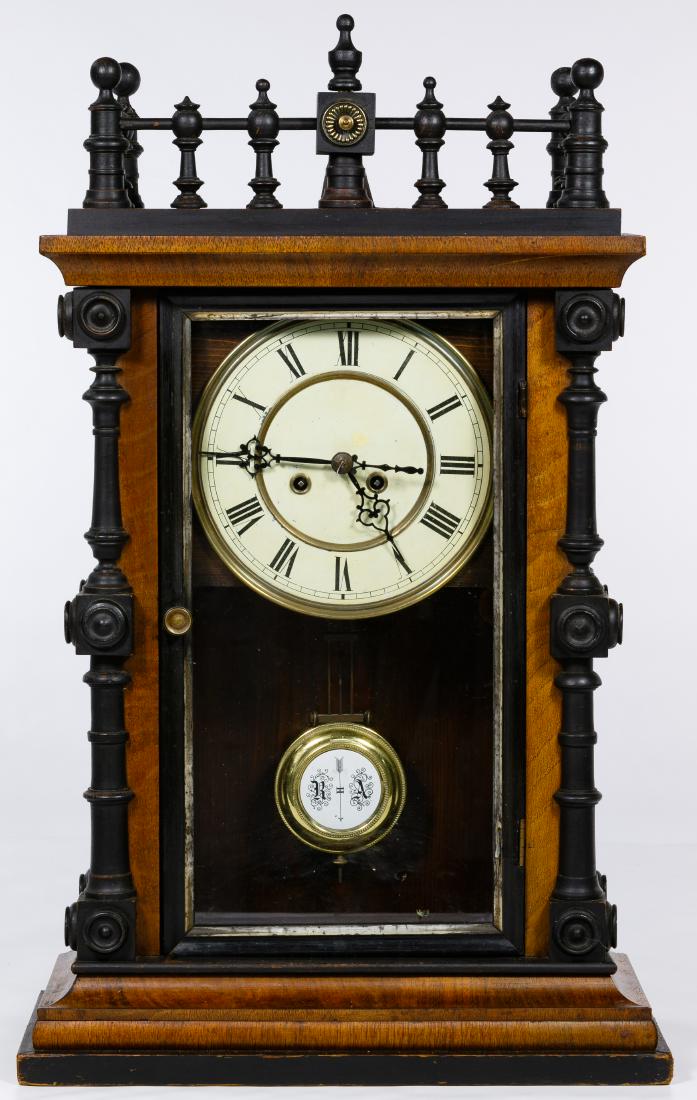Edwardian Style Wood Mantle Clock (1 of 7)